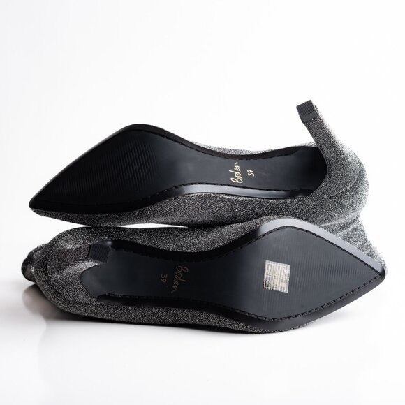 Boden Womens Silver Sparkle Boots Booties Glitter US 8 EU 39 Metallic NWOT - Picture 8 of 8